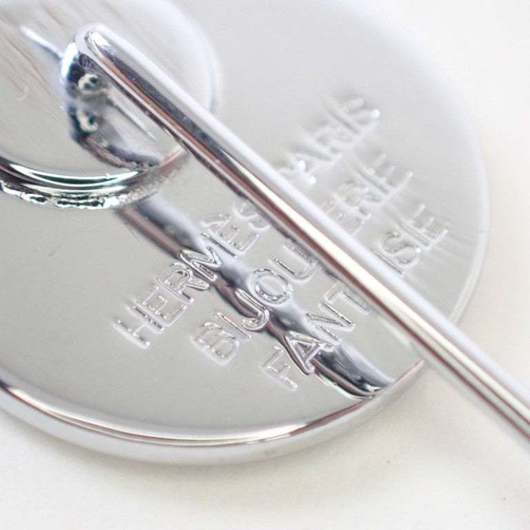 HERMES エルメス ブローチ セリエ シルバー系 メタル レディース 美品