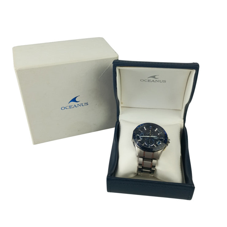 CASIO カシオ 時計 OCEANUS オシアナス OCW-G2000G-1AJF ブラック文字盤 シルバー系 チタン/サファイアガラス チタン メンズ アナログ Bluetooth搭載GPS電波ソーラー 美品