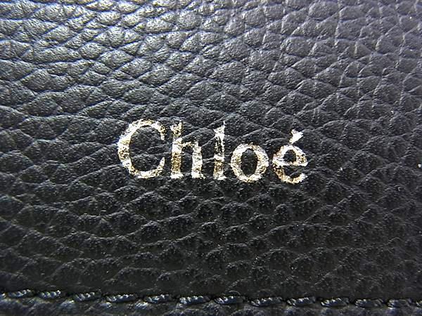 Chloe クロエ ハンドバッグ アビー ブラック レザー レディース ゴールド金具 美品