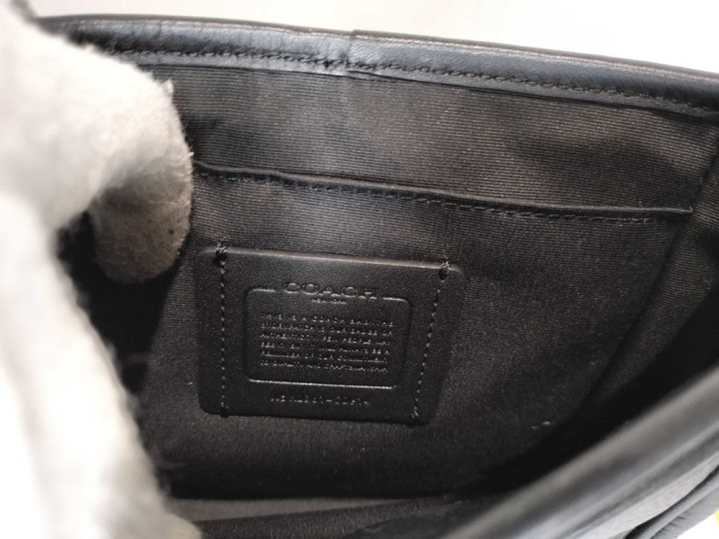 COACH コーチ ショルダーバッグ LUCAS CROSSBODY ルーカス クロスボディ CO914 ブラック系 レザー ユニセックス 美品