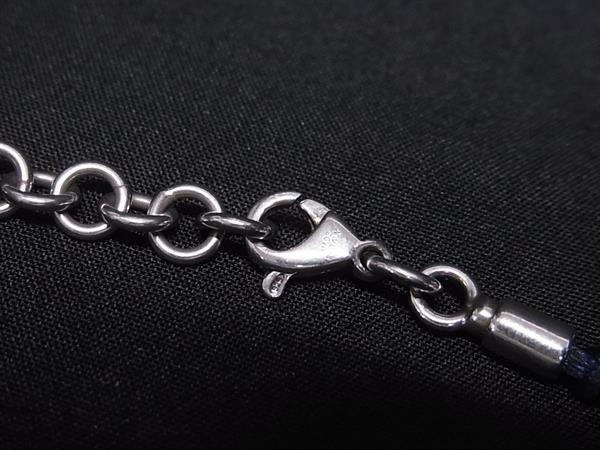 BVLGARI ブルガリ ブレスレット ブルガリブルガリ ネイビー シルバー SV925 キャンバス メンズ コードブレス