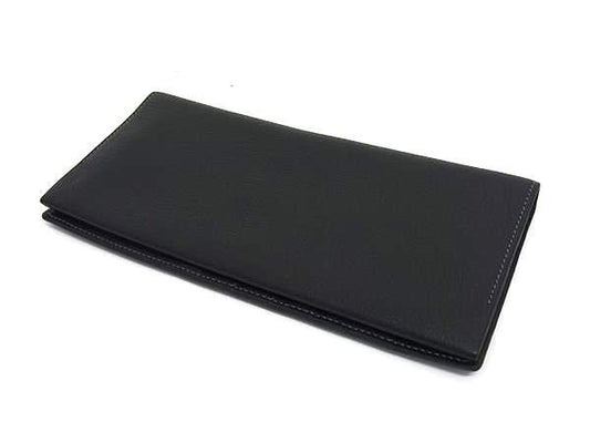 BALENCIAGA バレンシアガ 長財布 BBロゴ ブラック系 レザー メンズ 二つ折り 超美品