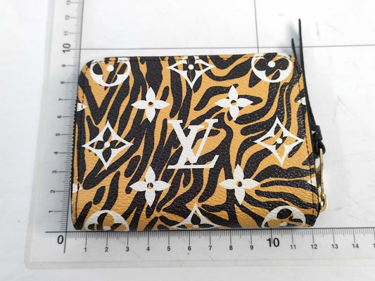 LOUIS VUITTON ルイヴィトン コインケース ジッピーコインパース M67878 ブラッ ブラウン系 モノグラムジャングル レディース ゴールド金具 美品
