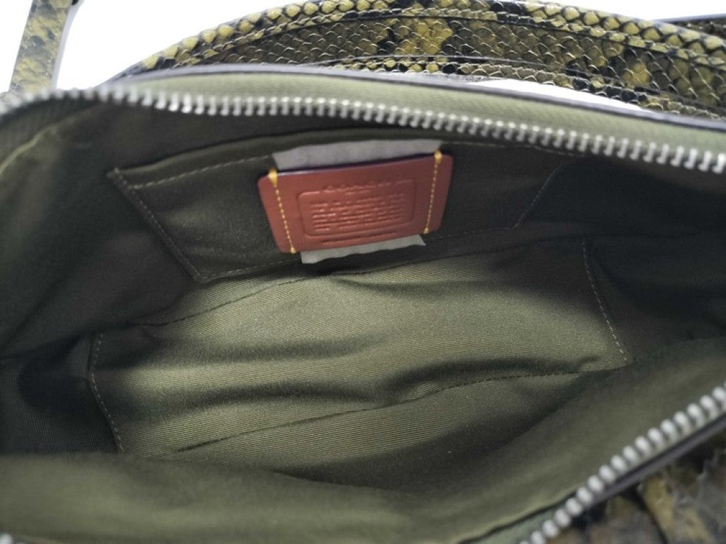 COACH コーチ ハンドバッグ CCE38 グリーン系 パイソン レディース 2WAY ショルダーバッグ 新品未使用展示品