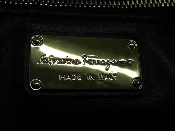 SALVATORE FERRAGAMO フェラガモ ハンドバッグ ガンチーニ EZ-21 E784 ブラウン系 ムートン レディース 2WAY ショルダーバッグ ゴールド金具 美品