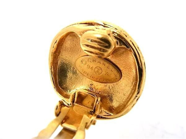 CHANEL シャネル イヤリング ココマーク 94A ゴールド系 メタル レディース クリップ式 美品