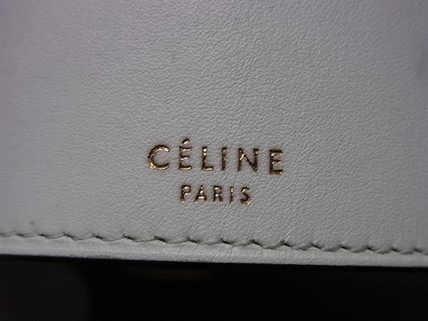 CELINE セリーヌ ブレスレット ホワイト系 レザー レディース ゴールド金具 美品