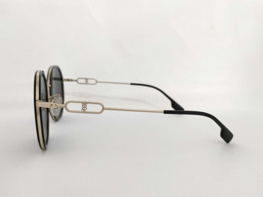 BURBERRY バーバリー サングラス 3127-D ブラック ゴールド系 メタル フェイクパール ユニセックス 美品