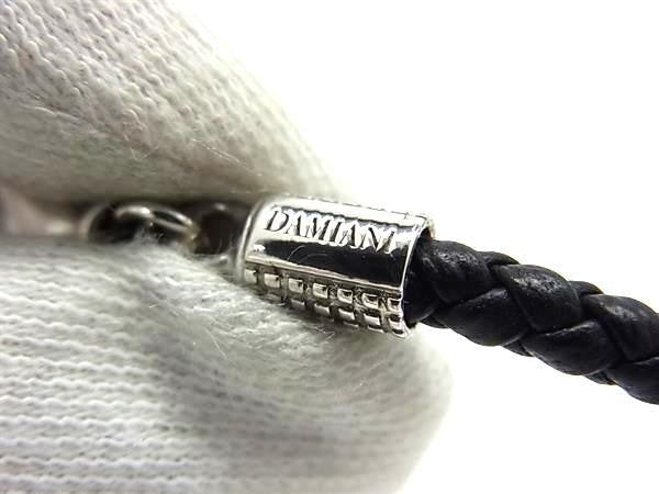 DAMIANI ダミアーニ ブレスレット メトロポリタン 20068302 ブラック シルバー系 レザー SV925 ユニセックス 美品