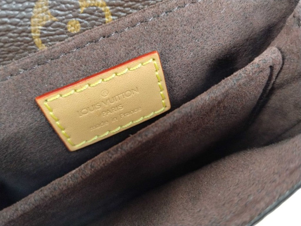 LOUIS VUITTON ルイヴィトン ショルダーバッグ ミクロ メティス M81267 ブラウン系 モノグラム レディース 2WAY チェーン ゴールド金具 美品