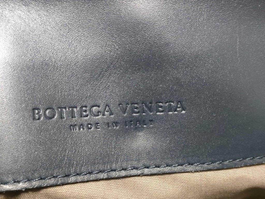 BOTTEGA VENETA ボッテガヴェネタ クラッチバッグ イントレチャート 406021 ブラック系 レザー メンズ 美品