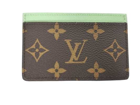 LOUIS VUITTON ルイヴィトン カードケース LV×TM ポルト カルト・サーンプル M13429 ブラウン ピンク グリーン系 モノグラム レディース 村上隆 チェリーブロッサム 名刺入れ パスケース 超美品
