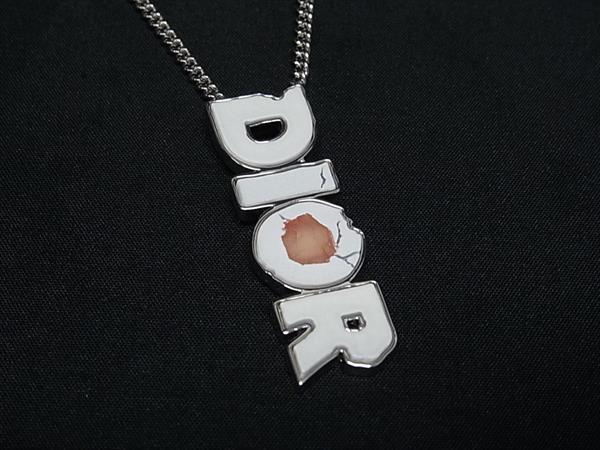 ChristianDior クリスチャンディオール ネックレス ダニエルアーシャム コラボ シルバー ホワイト メタル ユニセックス 美品