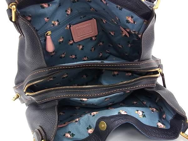 COACH コーチ トートバッグ イーディー 28916 ブルー系 デニム レザー レディース 美品