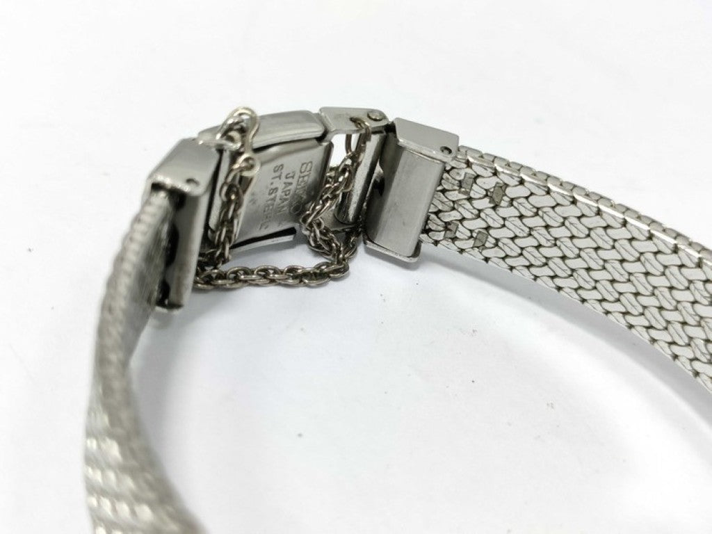 SEIKO セイコー 時計 エクセリーヌ 7321-6600 シルバー系 ステンレス レディース メッシュバンド 美品