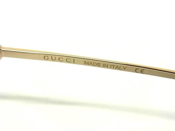 GUCCI グッチ サングラス ホースビット GG0878S 001 ゴールド ブラウン系 メタル プラスチック レディース 超美品