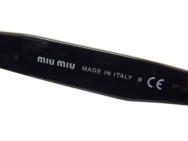 miumiu ミュウミュウ サングラス キャットアイ SMU03V ブラック系 プラスチック メタル レディース 超美品