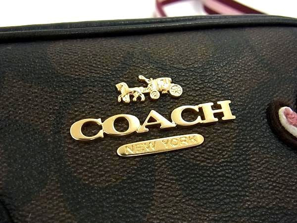 COACH コーチ ショルダーバッグ ミニ ジェイミー カメラ バッグ CF455 ブラウン系 ブラック PVC レザー レディース ゴールド金具 新品未使用展示品
