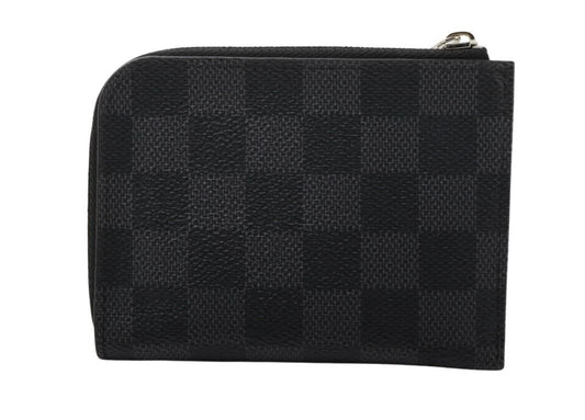 LOUIS VUITTON ルイヴィトン コインケース ポルトモネ NM N63237 ブラック系 ダミエグラフィット メンズ 小銭入れ シルバー金具 美品