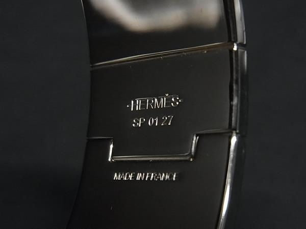 HERMES エルメス ブレスレット エマイユ シャルニエール シルバー × マルチカラー系 メタル 七宝焼き レディース バングル 美品
