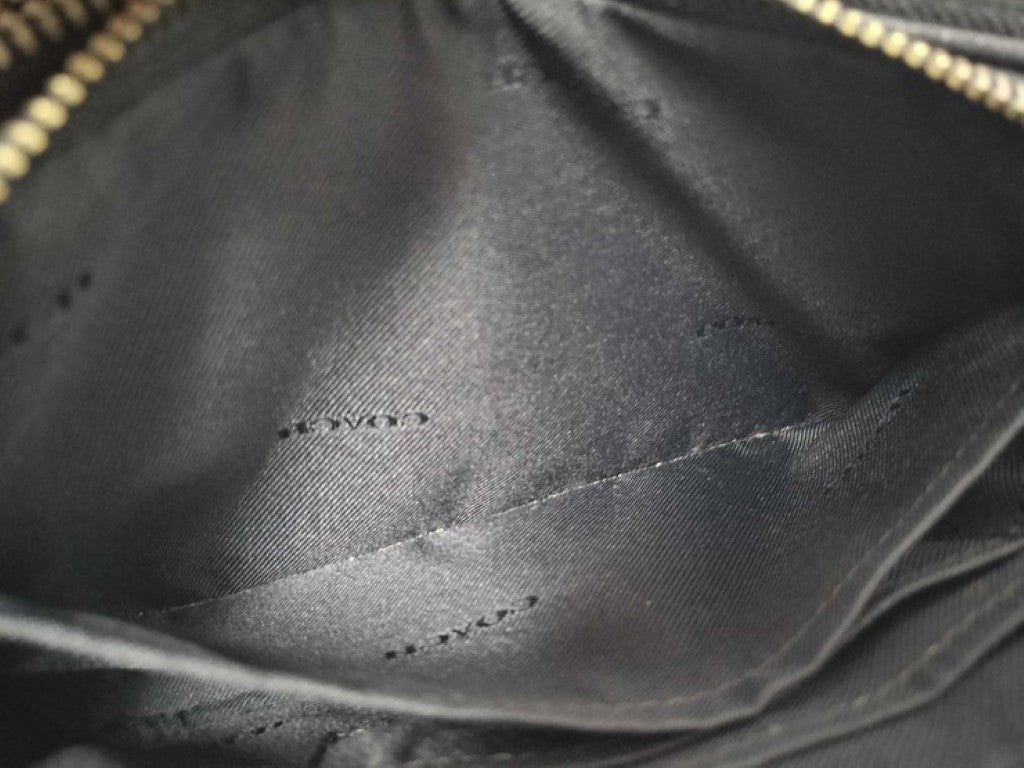 COACH コーチ ショルダーバッグ 65723 ブルー系 デニム レザー レディース パッチワーク 美品