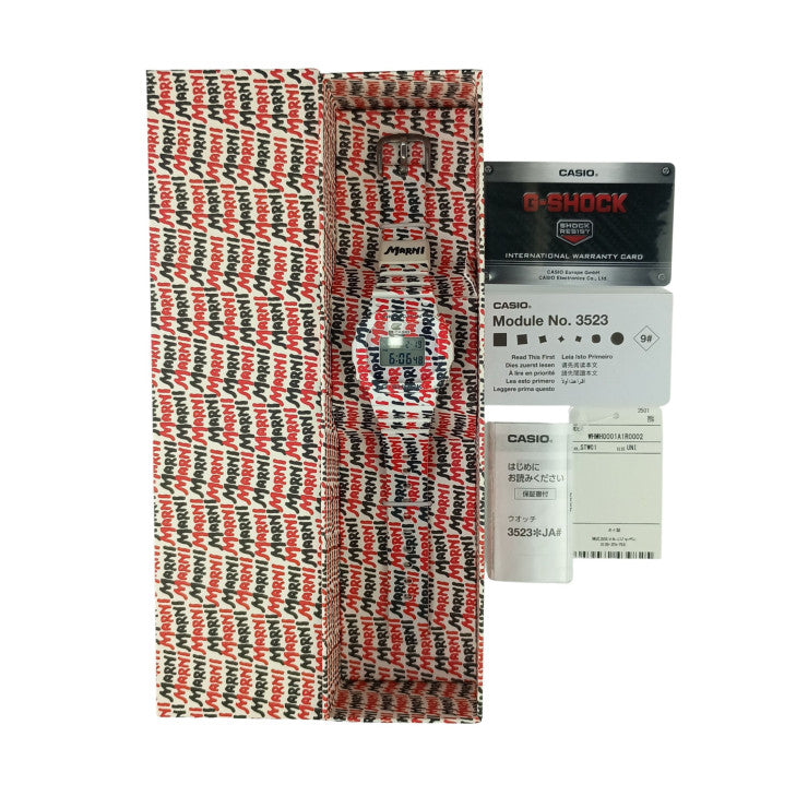 CASIO カシオ 腕時計 GSHOCK MARNIコラボ GMDS5610MA / WHMH0001A1 ホワイト×ブラック×レッド 樹脂×SS ユニセックス デジタル 美品