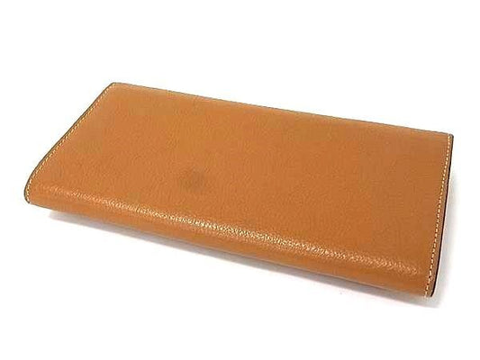 Cartier カルティエ 長財布 C ドゥ カルティエ インターナショナルウォレット L3001511 ブラウン系 レザー レディース フラップウォレット シルバー金具 美品