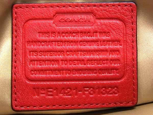 COACH コーチ ショルダーバッグ パーカー ホーボー F31323 レッド レザー レディース 2WAY 美品