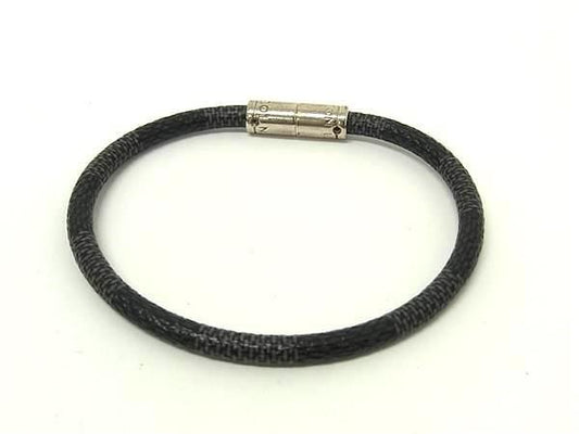 LOUIS VUITTON ルイヴィトン ブレスレット ブラスレ キープイット M6609E ブラック系 ダミエグラフィット メンズ シルバー金具