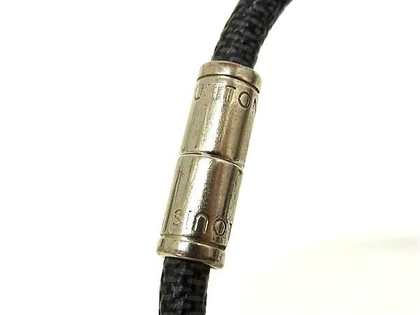 LOUIS VUITTON ルイヴィトン ブレスレット ブラスレ キープイット M6609E ブラック系 ダミエグラフィット メンズ シルバー金具