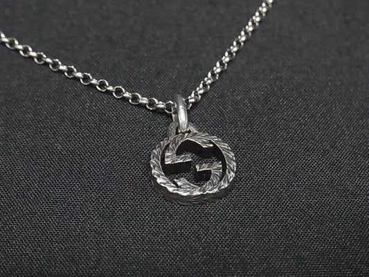 GUCCI グッチ ネックレス インターロッキングG シルバー系 SV925 ユニセックス 美品