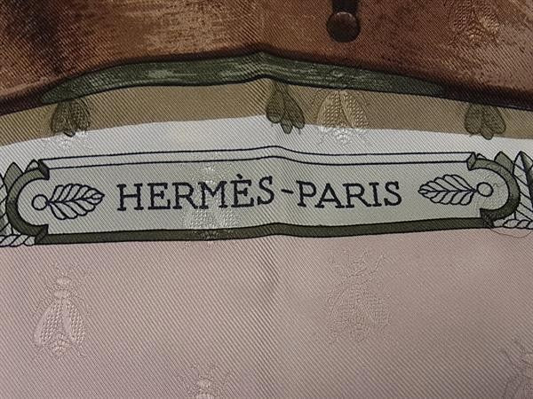 HERMES エルメス スカーフ カレ90 ピンク系×マルチカラー シルク100% レディース NAPOLEON ナポレオン 大判 美品