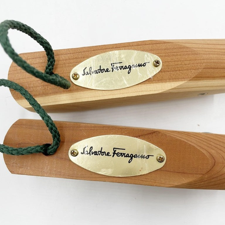SALVATORE FERRAGAMO フェラガモ シューキーパー ナチュラル系 ウッド ユニセックス 美品