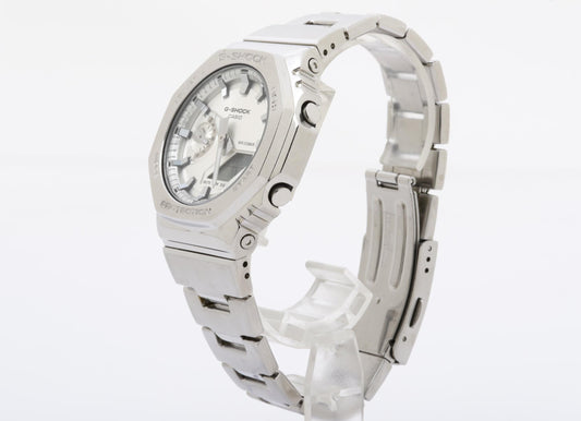 CASIO カシオ 腕時計 G SHOCK ジーショック 2100シリーズ GM-2110D-7AJF シルバー系 SS × 樹脂 メンズ アナデジ 美品