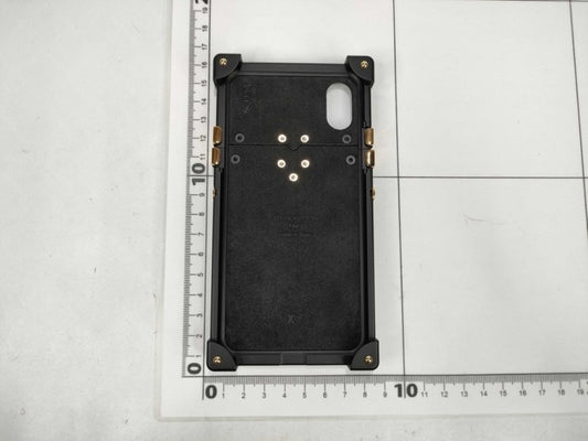 LOUIS VUITTON ルイヴィトン スマホケース アイトランク M62618 ブラウン ブラック系 モノグラム ユニセックス iphone X用ケース ゴールド金具 美品
