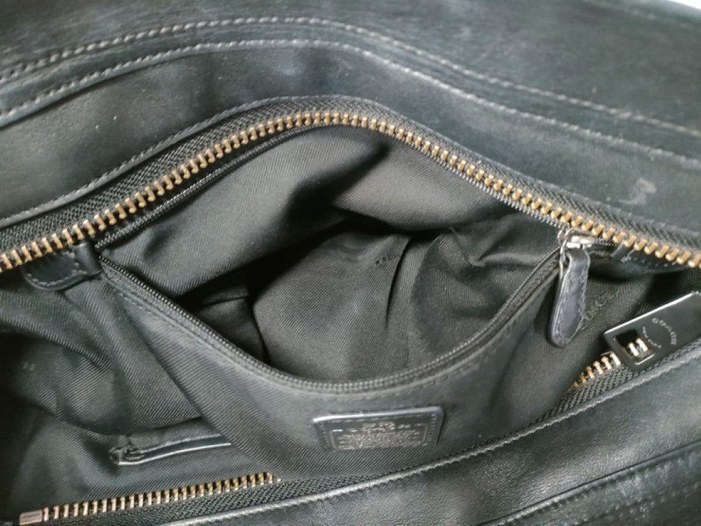 COACH コーチ ハンドバッグ 34408 ブラック系 レザー レディース 美品