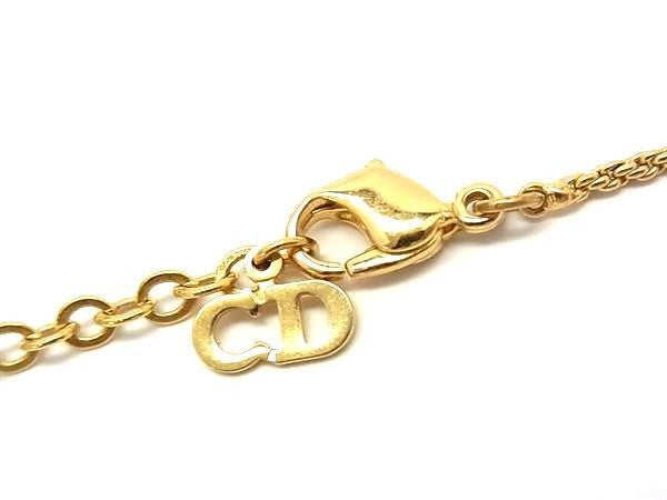 ChristianDior ディオール ネックレス エンブレム ゴールド系 メタル レディース ヴィンテージ 美品