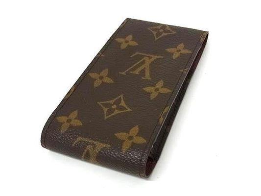 LOUIS VUITTON ルイヴィトン シガレットケース エテュイ シガレット M63024 ブラウン系 モノグラムキャンバス レザー ユニセックス 美品