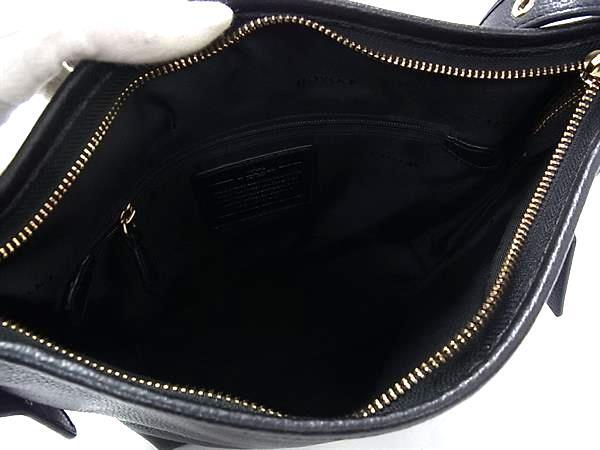COACH コーチ ショルダーバッグ 36536 ブラック レザー レディース ゴールド金具 美品