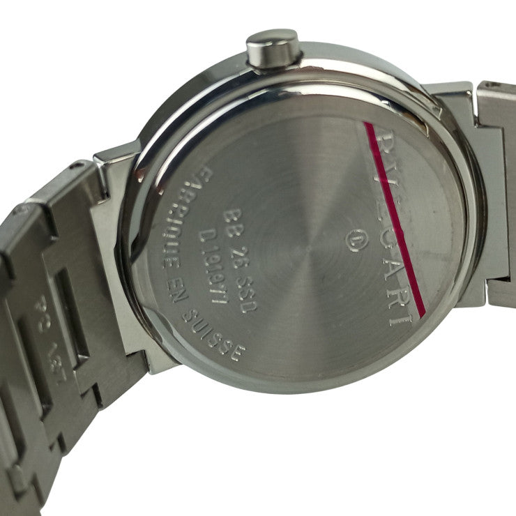 BVLGARI ブルガリ 時計 ブルガリブルガリ BB26SS ブラック文字盤 ステンレススチール レディース アナログ 美品