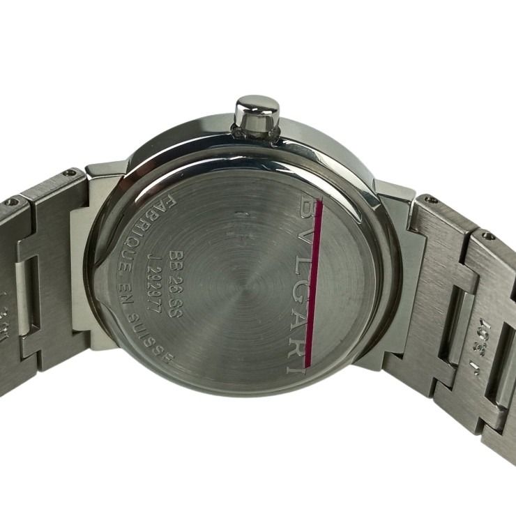 BVLGARI ブルガリ 時計 ブルガリブルガリ BB26SS ブラック文字盤 ステンレススチール レディース アナログ 美品