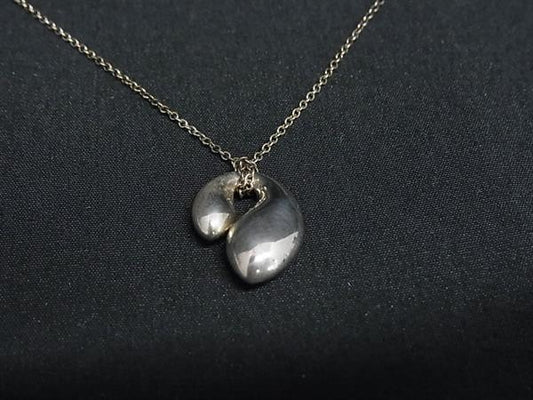 TIFFANY&Co ティファニー ネックレス エルサペレッティ ダブル ティアドロップ シルバー系 SV925 レディース 美品