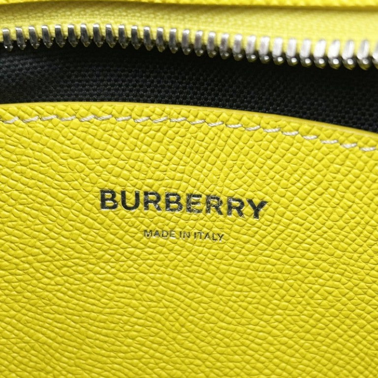 BURBERRY バーバリー ボディバッグ TBベルトバッグ 8036754 イエロー系 レザー ユニセックス 2WAY シルバー金具 美品