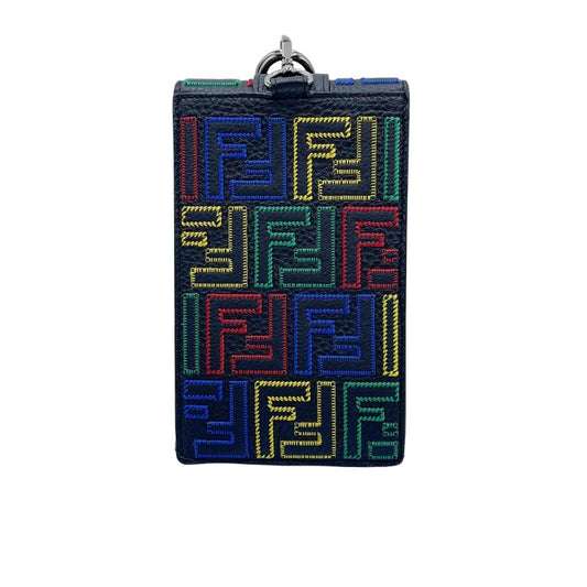 FENDI フェンディ フォンホルダー ズッカ 7AS120 マルチカラー レザー ユニセックス 超美品