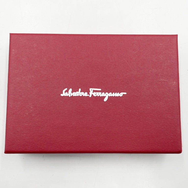 Salvatore Ferragamo フェラガモ カードケース 名刺入れ ガンチーニ IY22 0371 マルチカラー レザー レディース ゴールド金具 美品