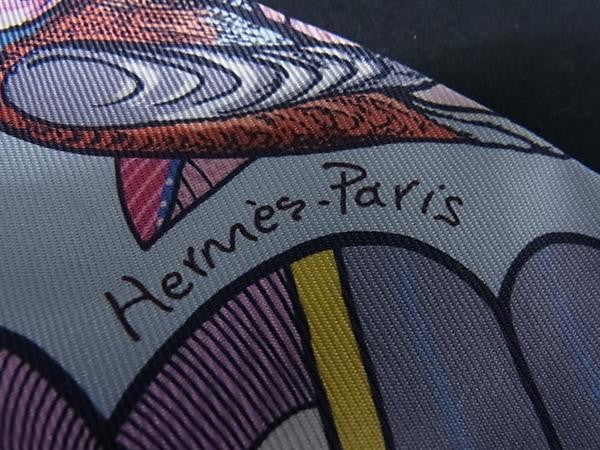HERMES エルメス リボンスカーフ ツイリー H063224S 03 マルチカラー系 シルク100% レディース Tree of song 超美品