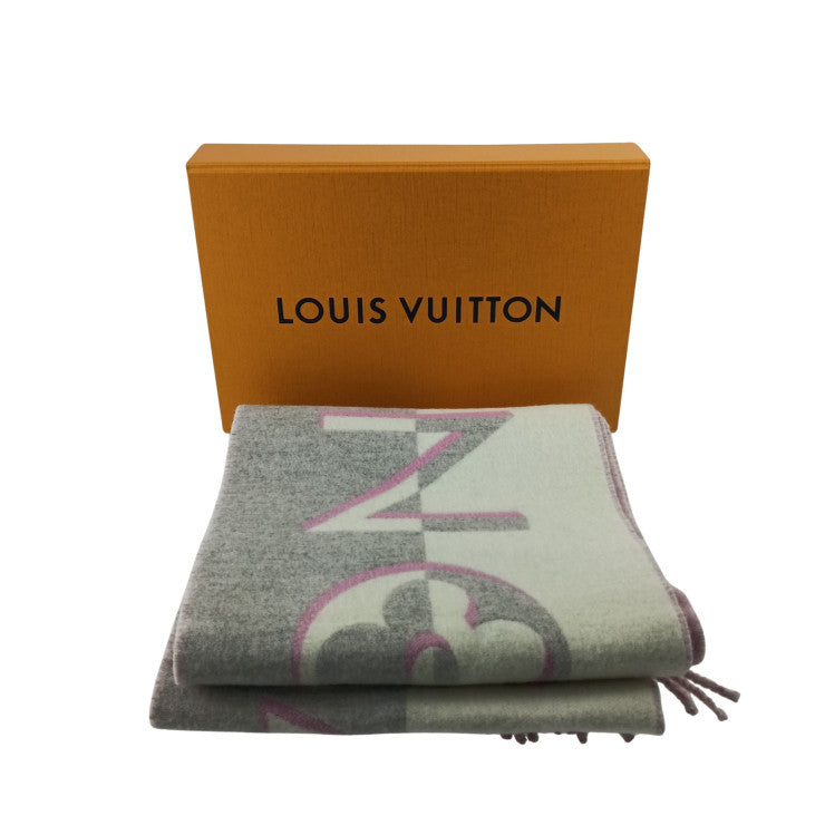 LOUIS VUITTON ルイヴィトン マフラー デュオ インフィニティ M93281 ローズ系 ウール95% カシミヤ5% ユニセックス フリンジ 新品未使用展示品