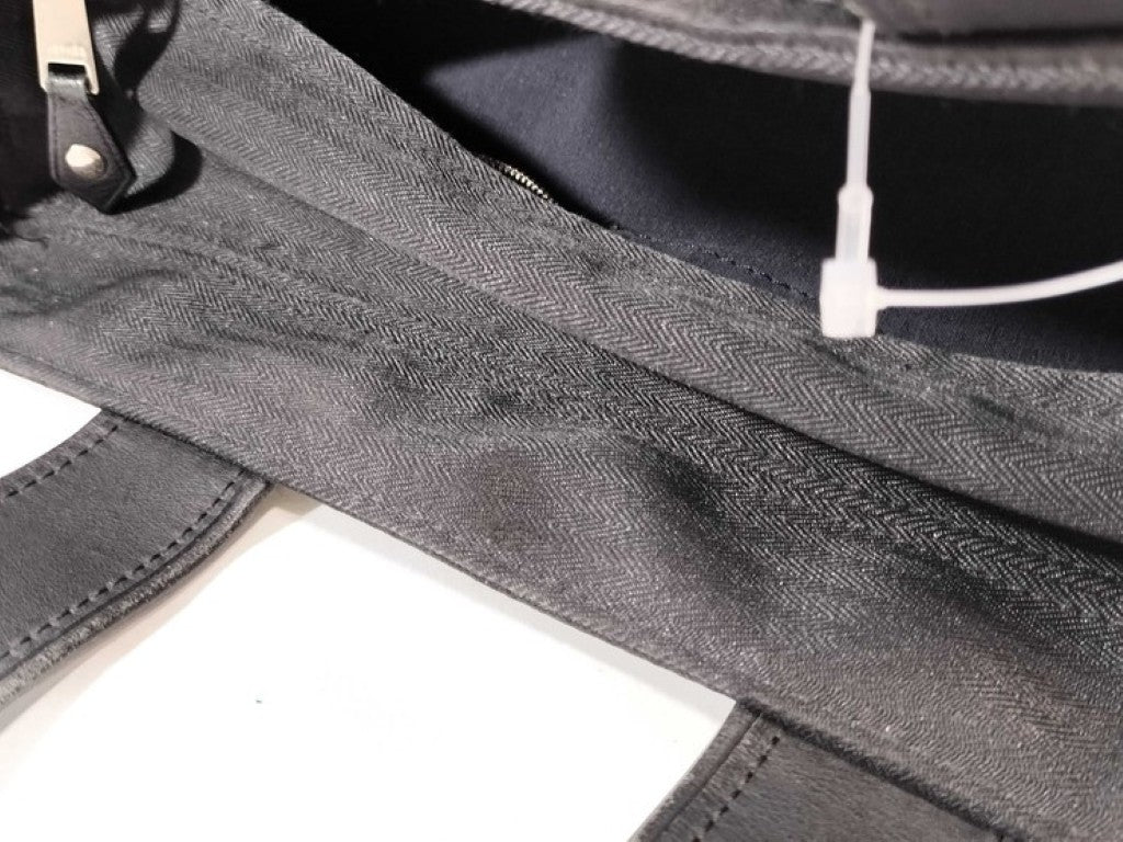 HERMES エルメス ハンドバッグ アカプルコ PM ブラック系 トワルシェブロン レザー レディース シルバー金具 美品