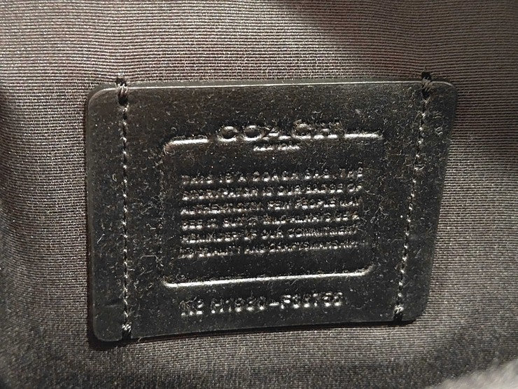 COACH コーチ リュックサック シグネチャー F38755 ブラック系 PVC レザー メンズ 美品