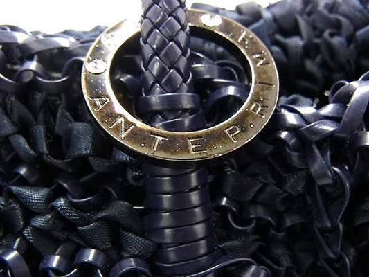 ANTEPRIMA アンテプリマ ハンドバッグ ワイヤーバッグ ネイビー系 PVC サテン レディース 美品